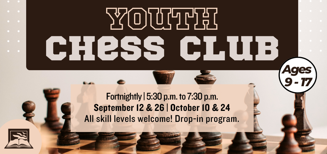 Youth Chess Club - Thursdays this Fall at the library!